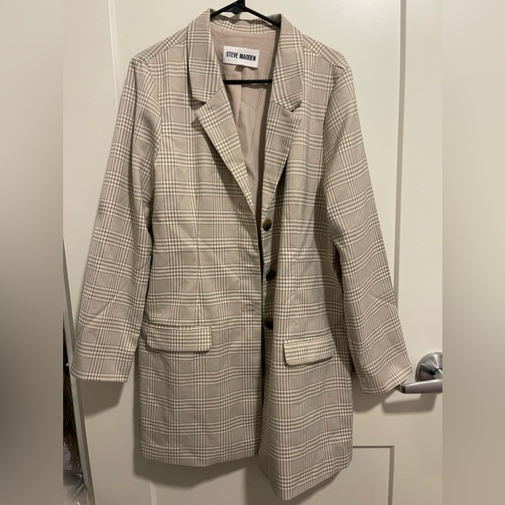 Steve Madden Plaid Coat
